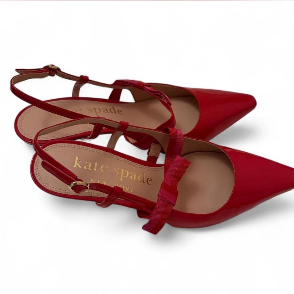 Kate Spade Cherry Red Slingback Heels
